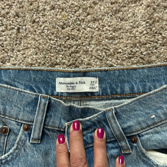 Abercrombie & Fitch Light Blue Straight Leg Jeans - Picture 3 of 5